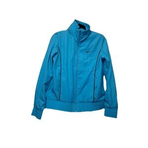 Nike Women's‎ L Blue Vintage Windbreaker 2009 Zip Millennial Classic Vented